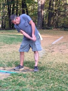 teeing off